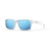 Makan Jr - Matte White | Bright Sky Rectangular Kids Sunglasses