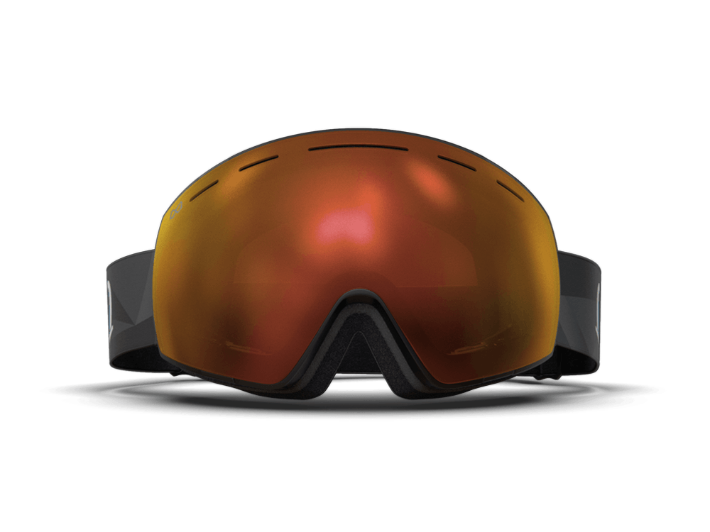 Mountain Black - Matte Reflective Orange Lava Ski/Snowboardbril