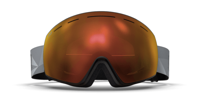 Mountain White - Matte Reflective Orange Lava Snow Goggle