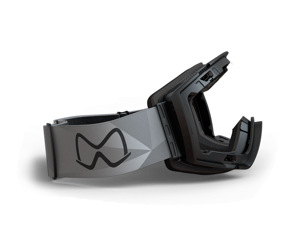 Mountain White - Matte Reflective Orange Lava Snow Goggle